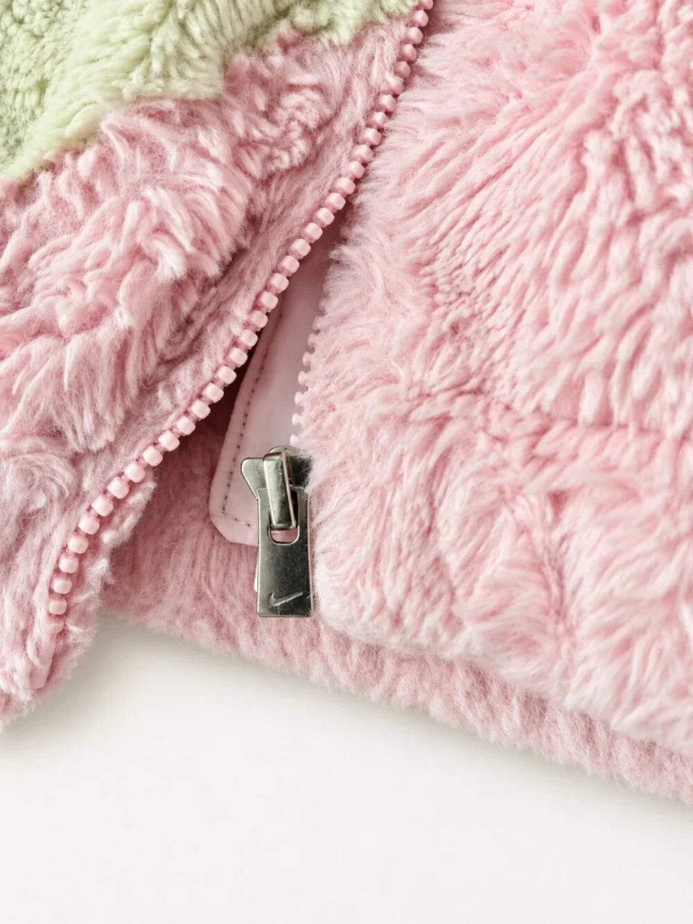 Nike Girls Pink Sherpa Fleece Full-Zip Jacket Size 3T